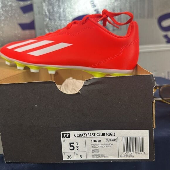 Adidas X Crazyfast FxG Red and White Women's Soccer Cleats sz 7 - Picture 11 of 11